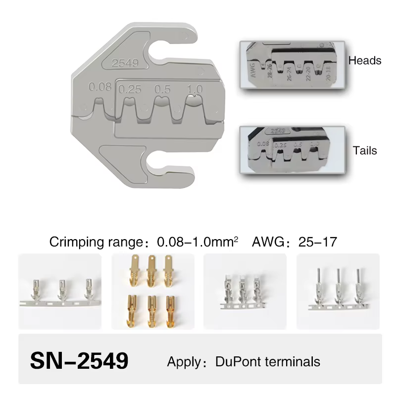 Pince à sertir, jeu de mâchoires à sertir, mâchoires à fente de 4mm, SN-48BS/58B/02C/2546B/2549 /06/