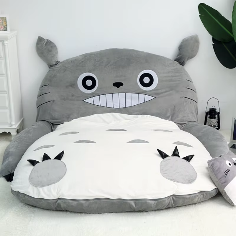 Lit de canapé paresseux mignon de style dessin animé, confortable pour les enfants, matelas tatami, 