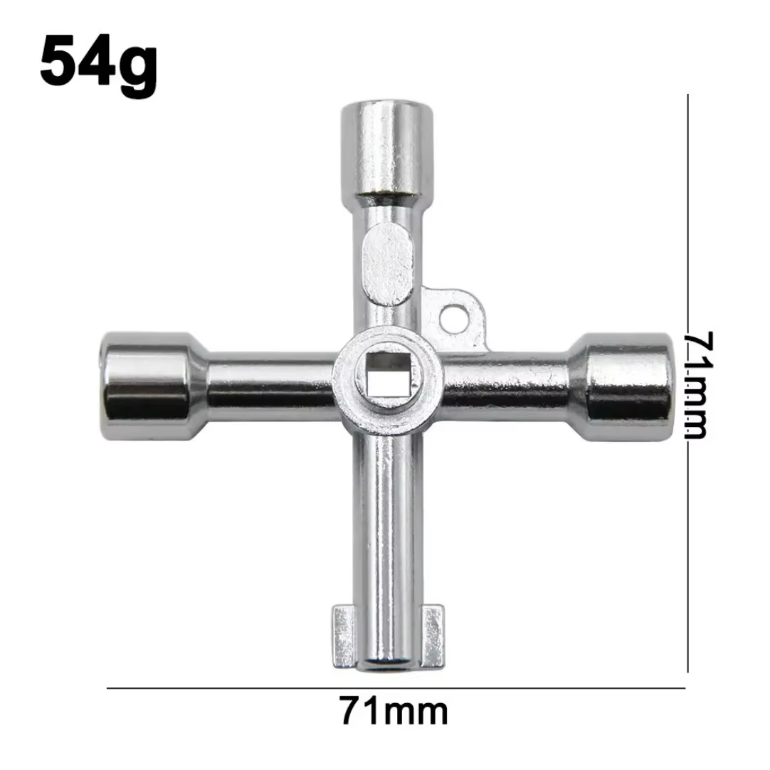 Tournevis multifonctionnel 4-en-1 portable en argent, avec embouts de tournevis à douille pour brico