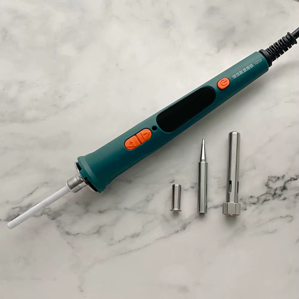 Fer à souder numérique 120W, ensemble d'outils de réparation de fer à souder électrique, double cali