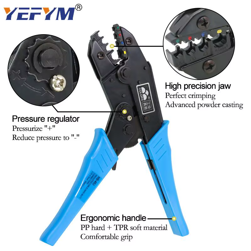 Pince à sertir outils de serrage capuchon/Kit de bornes de câble coaxial 230mm HS-40J multifonctionn