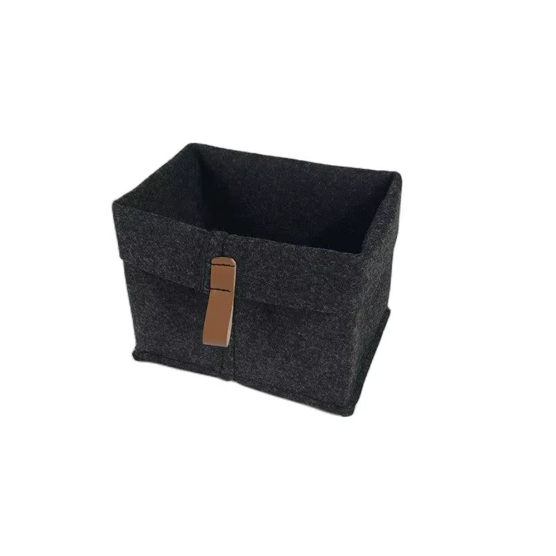 Panier de rangement de bureau en feutre pour chambre à coucher, panier organisateur de comptoir, por
