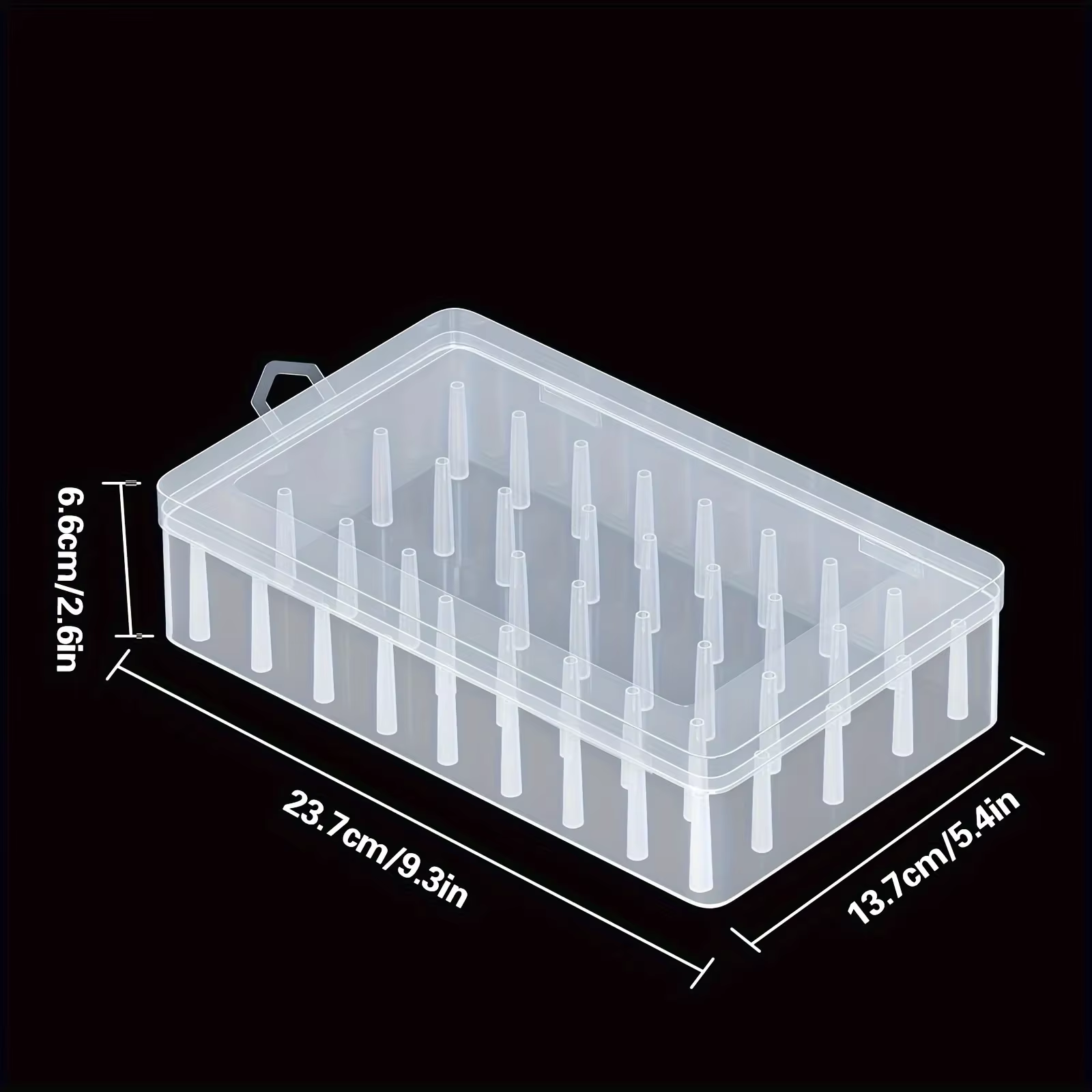 Boîte de rangement transparente en plastique PP pour kit de couture et broderie, 42 rouleaux de fil 