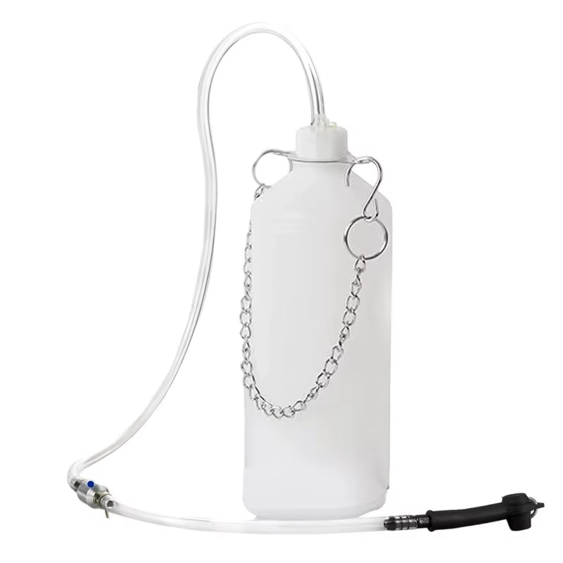 Kit de remplacement de liquide de frein, bouteille de purge de frein de 1L avec valve anti-retour un