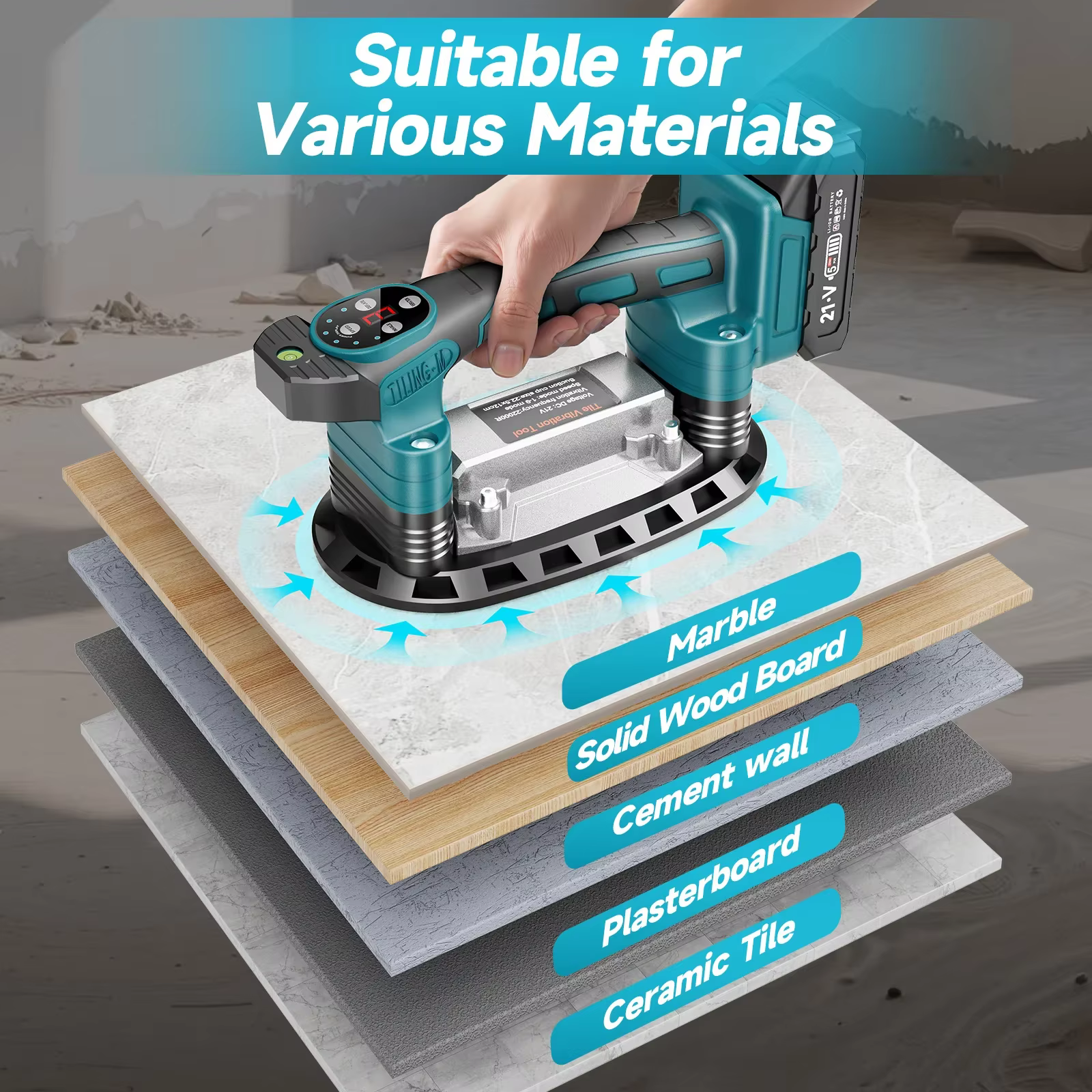 Makita – Machine de pose de carreaux à 9 vitesses, 400KG, nivellement par vibrations, outil électriq