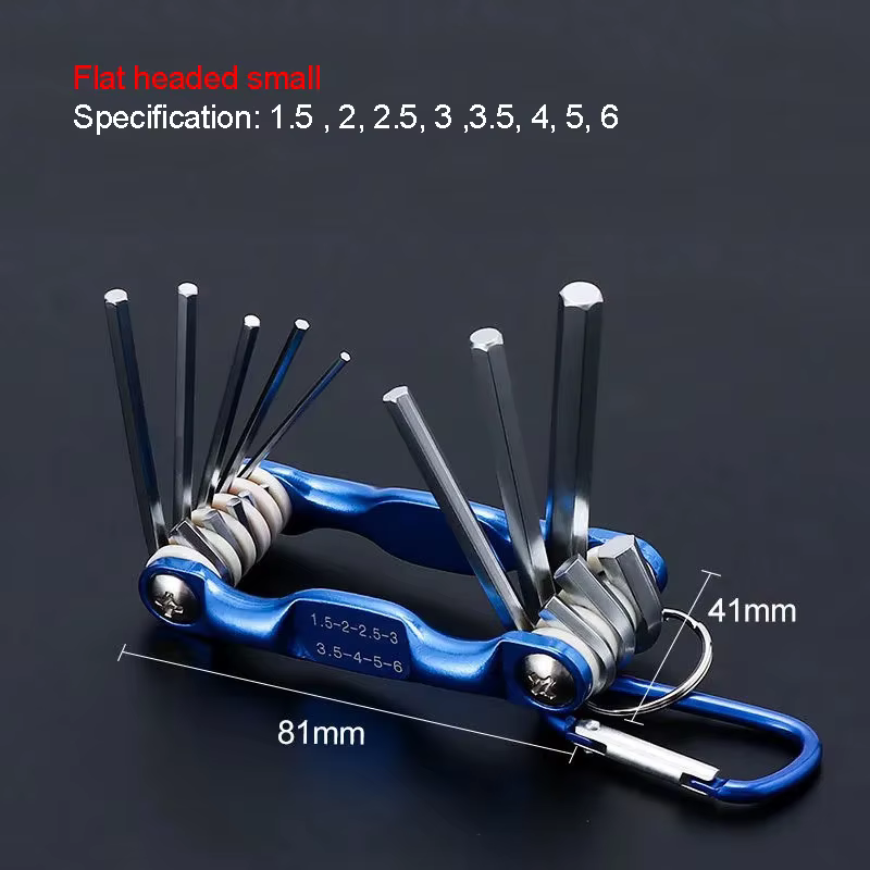 Clé hexagonale pliante Portable, jeu Allen, système métrique en métal, clé hexagonale Torx, tournevi