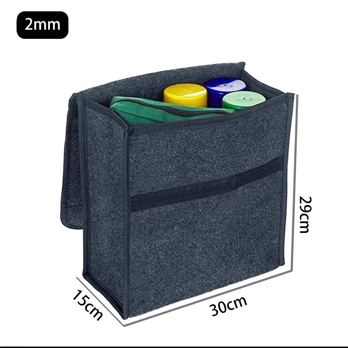 Boîte de rangement en feutre pour voiture, 1 pièce, pour outils de rangement antidérapants gris fonc