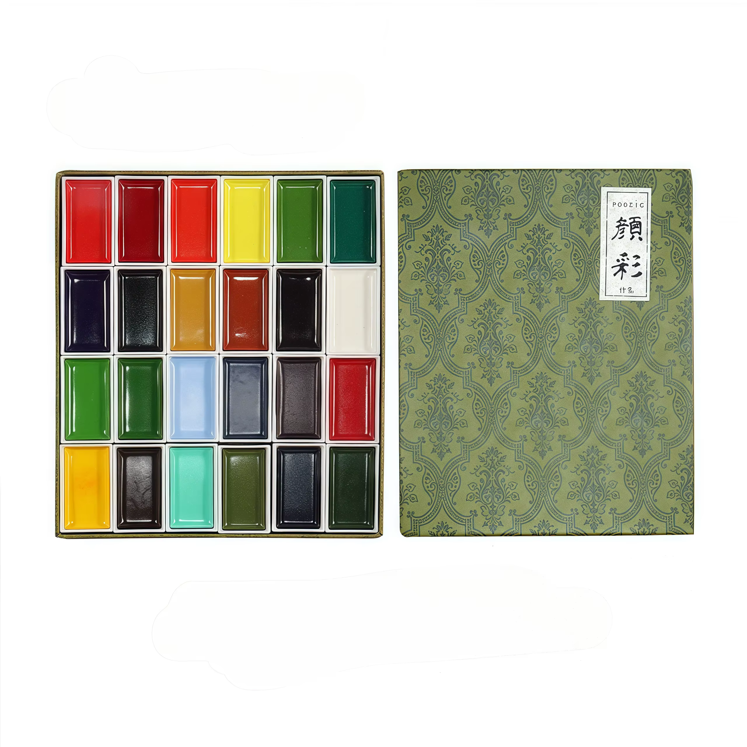 Peinture aquarelle professionnelle 24/48 couleurs, peinture japonaise, boîte Portable, peintures à l