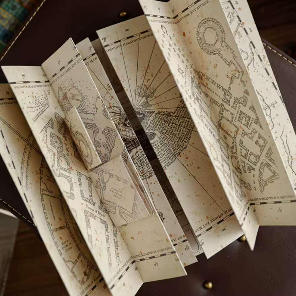 Carte du Trésor authentique de Harry Potter, édition complète haute définition de Poudlard, cartes d