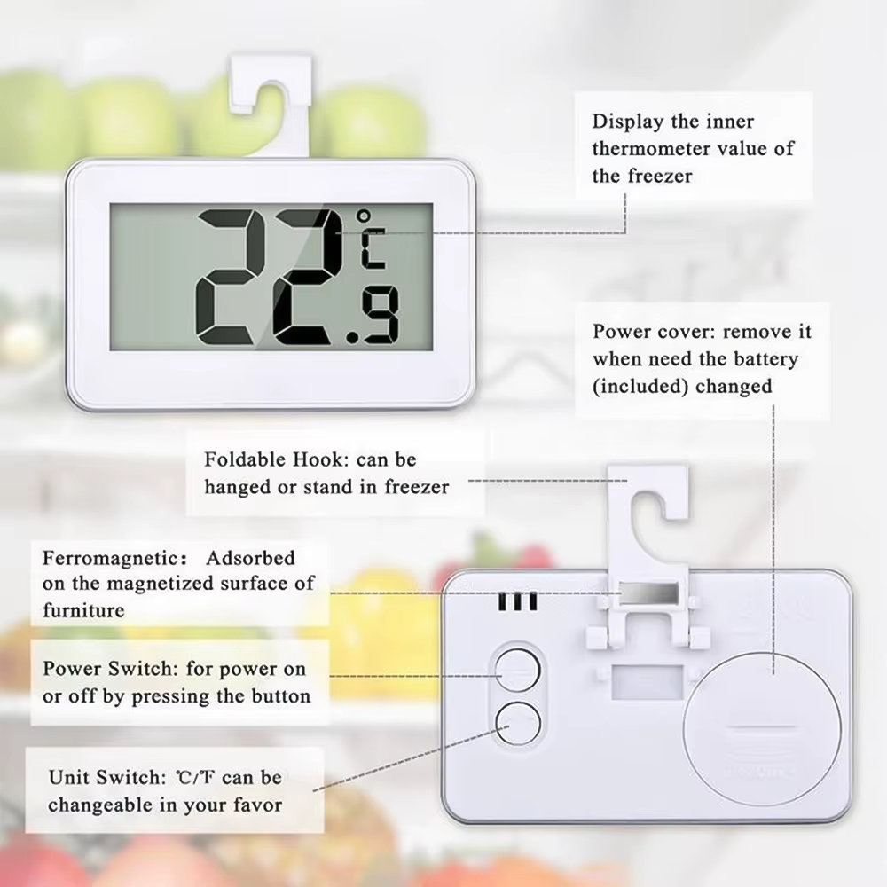 Thermomètre électronique ménage numérique compteur de température réfrigérateur tenture murale therm