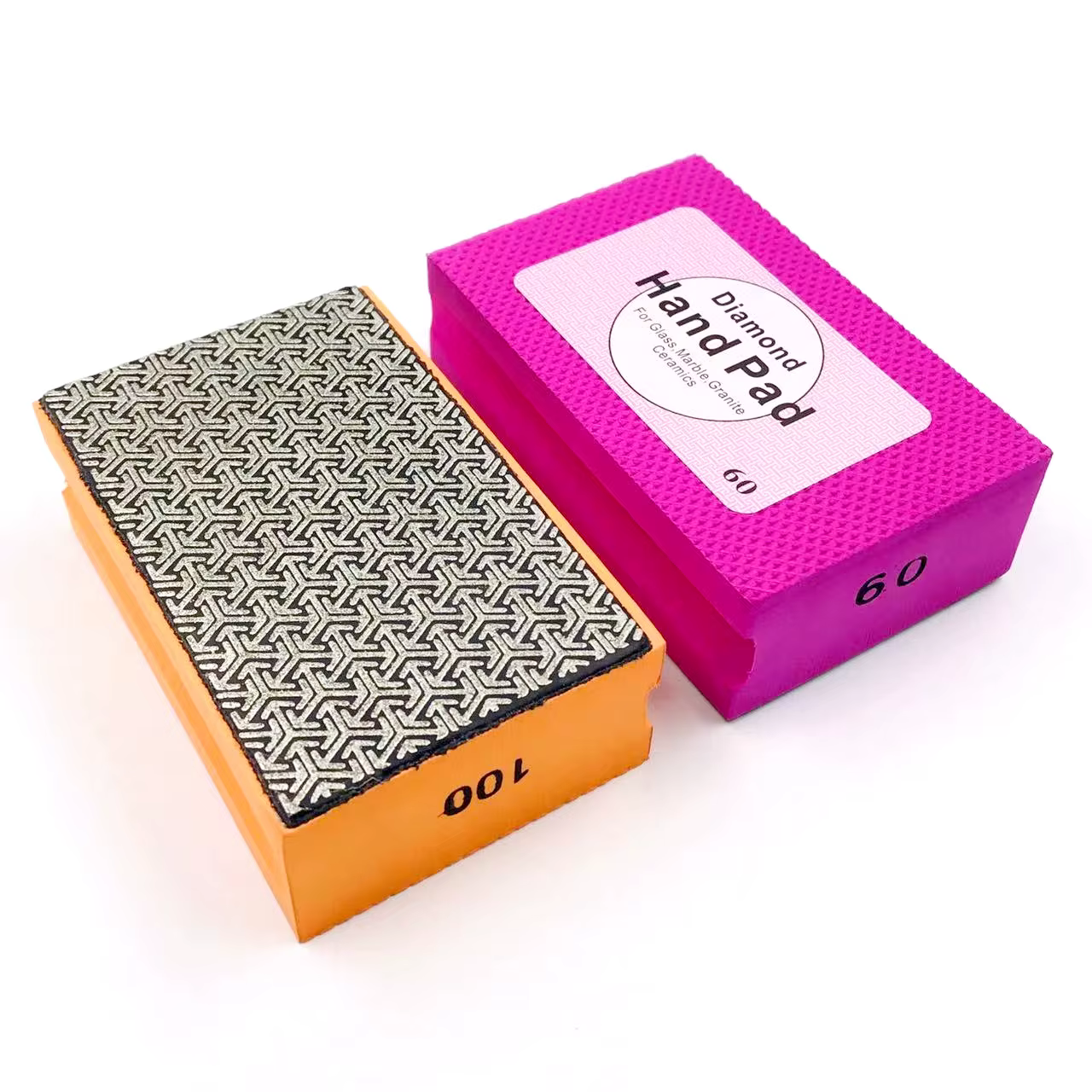 Bloc de tampon manuel pour polissage diamant, 1 à 4 pièces, 60 # 100 # 200 # 400 # Pour carreaux d