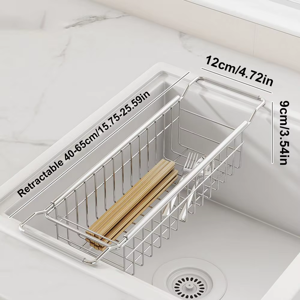 Vidange d'évier T1 pour rangement de cuisine, panier en fil T1, peut contenir des plats, standard, s