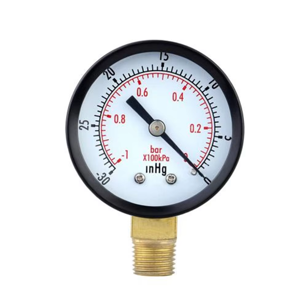 Manomètre à vide Mini cadran jauge à cadran double échelle 1/4 "NPT -30HG/0PS compteur de pression s