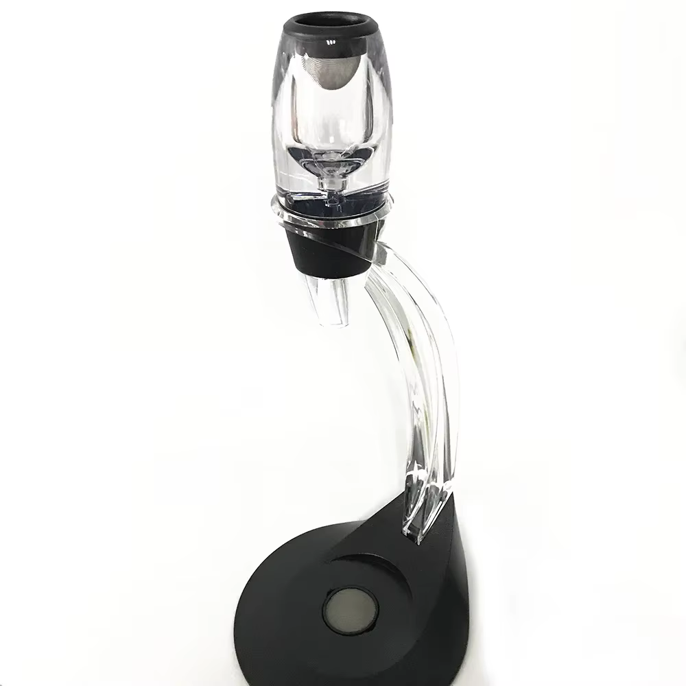 Verseur professionnel de carafe à vin rouge avec support de filtre, aérateur d'air rapide pour Vodka