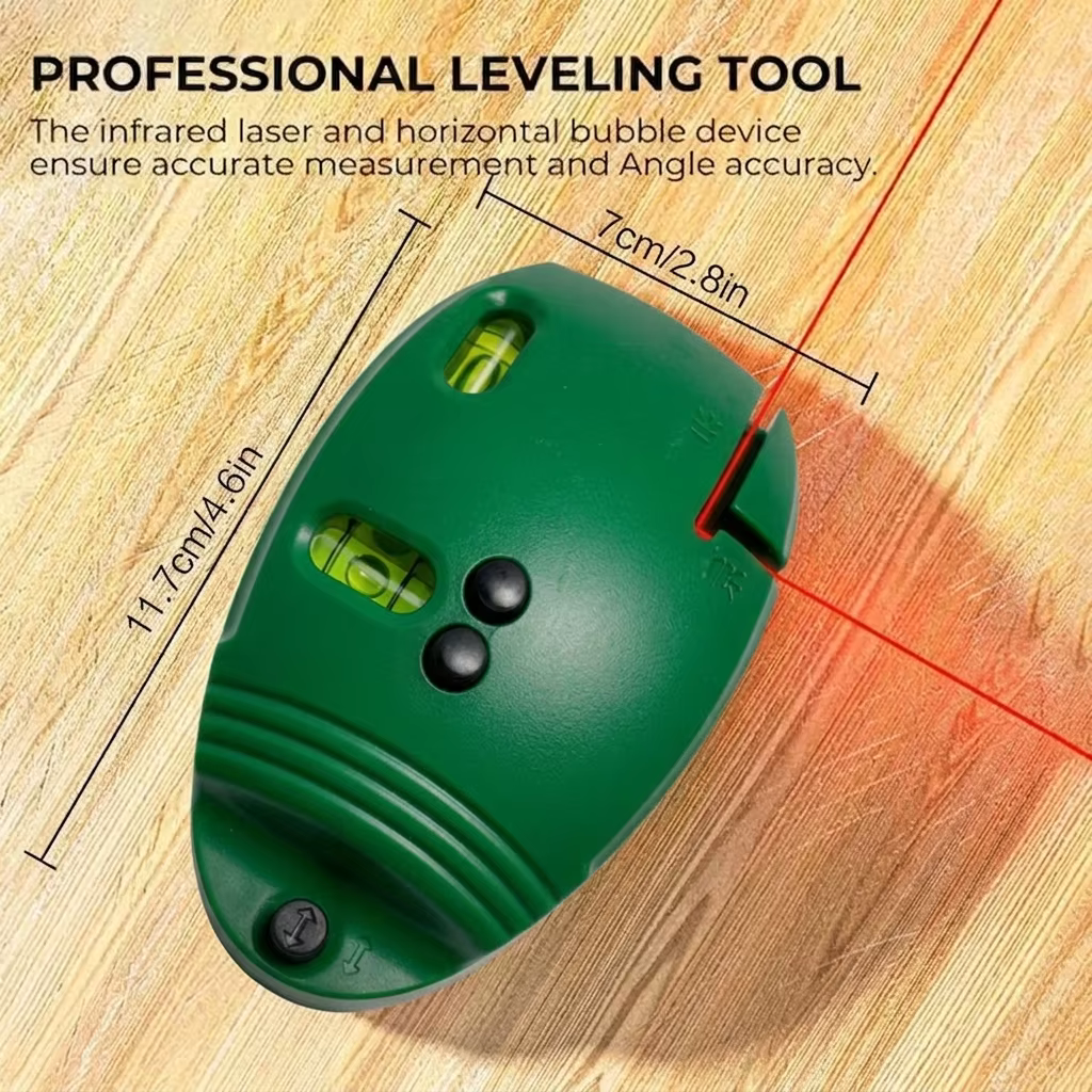 90 ° Niveau laser infrarouge, marqueur de ligne, haute précision, auto-nivelant, faisceau rouge, o