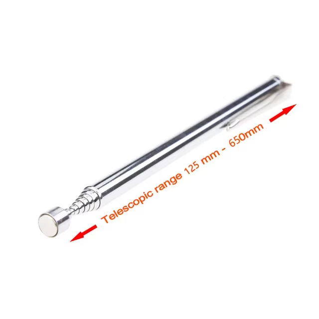 Miroir d'inspection avec éclairage LED 360 ° Lentille de détection télescopique carrée rétractable