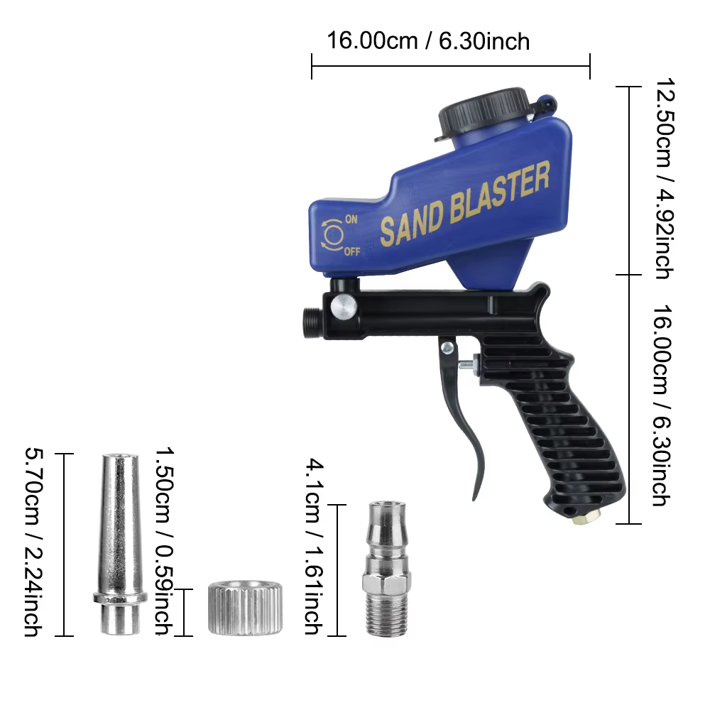 Dispositif de sablage de rouille pistolet de sablage par gravité ensemble de sablage pneumatique Mac
