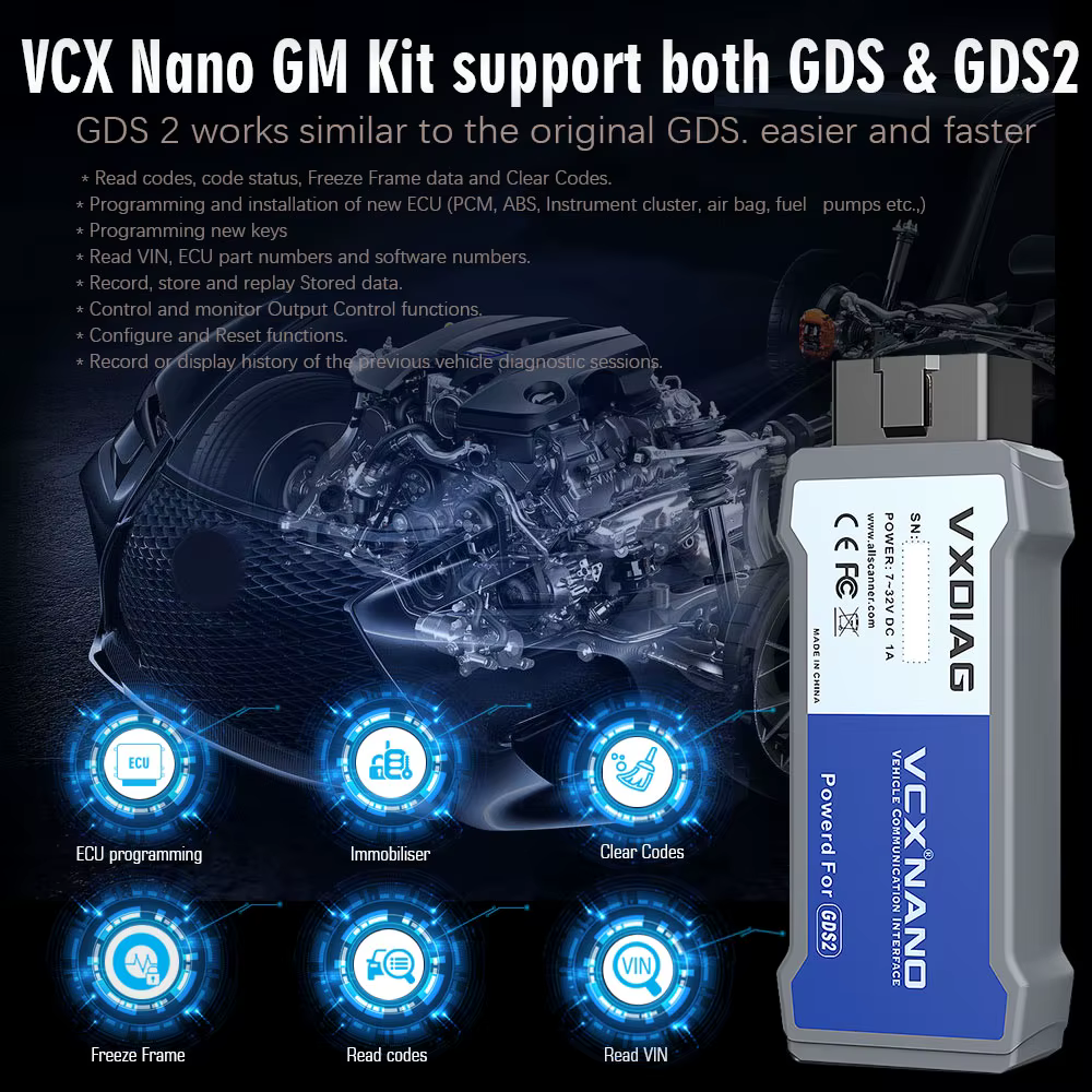 VXDIAG VCX NANO pour GM OPEL GDS2 2023.07 Tech2win V16.02.24 outil de Diagnostic Version USB Version