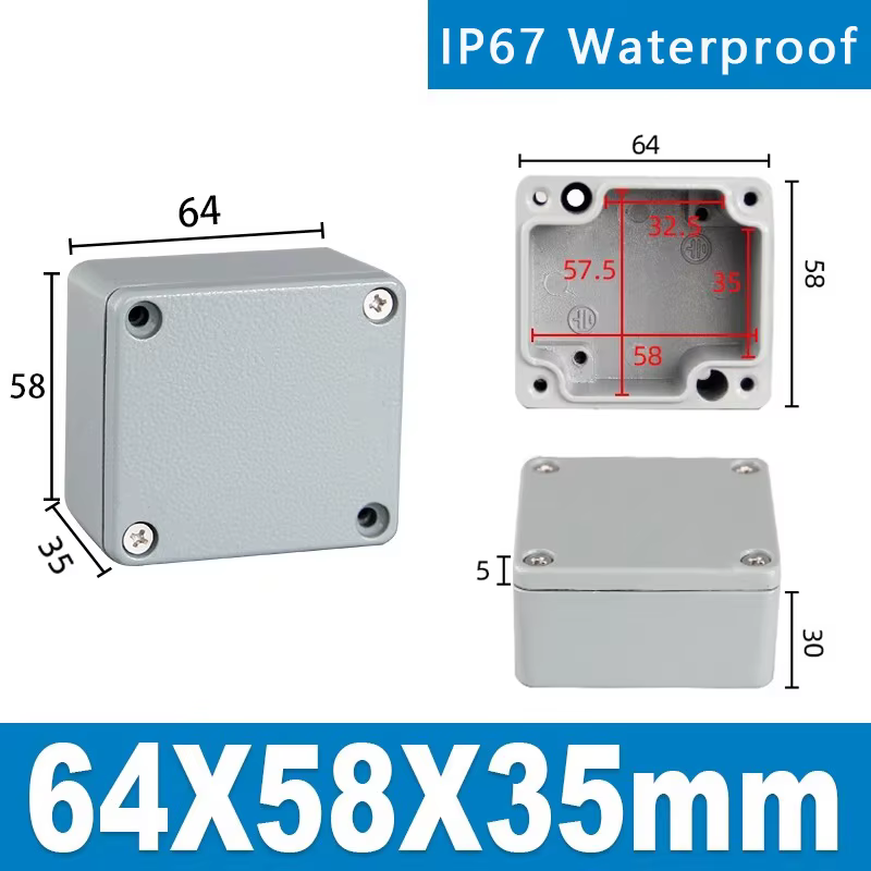 Boîte d'alimentation électronique en fonte d'aluminium étanche IP67, boîte de jonction de câble anti