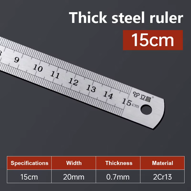 Règle en métal de 15 cm/20 cm/30 cm/40 cm/50/60 cm, règle droite en acier inoxydable, règle de mesur