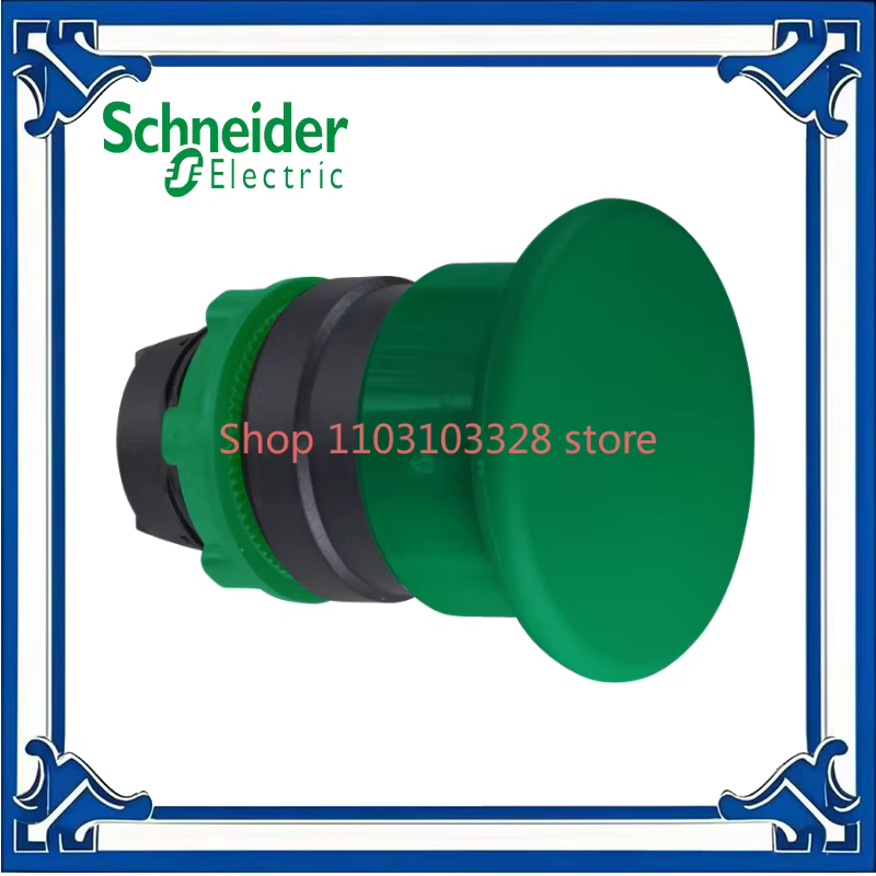 Bouton rond Schneider ZB5AC3 à tête de champignon verte à rappel par ressort 22, 40 mm ZB5AC3C