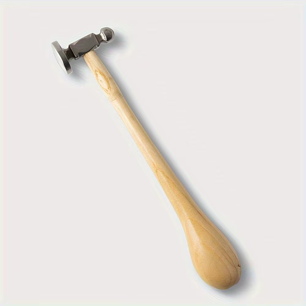 Marteau de chasse double face, manche en bois de 10,63 pouces pour ajouter de la texture et la dimen