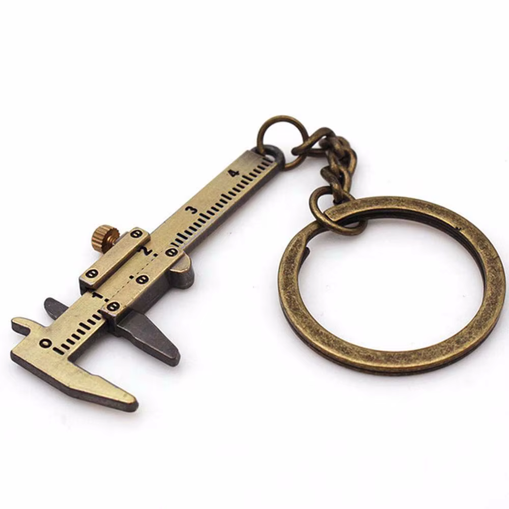 Règle réglable 0-4cm, porte-clés de voiture, Mini pied à coulisse, porte-clés, jauge de mesure