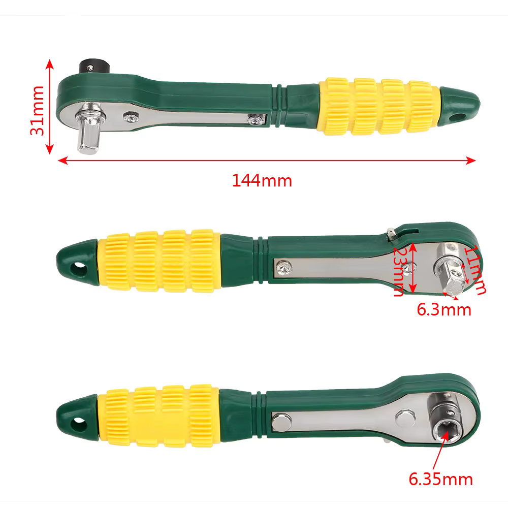NICEYARD 45 # Clé à cliquet rapide réglable en acier et plastique, couple élevé, Mini tige de tour