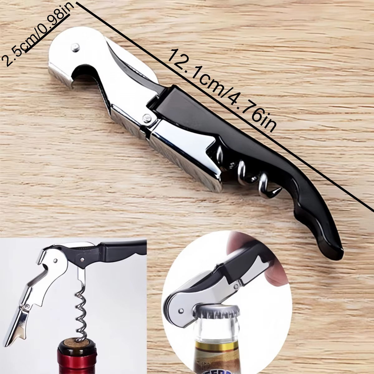 1 pièce Tire-bouchon de sommelier professionnel en acier inoxydable