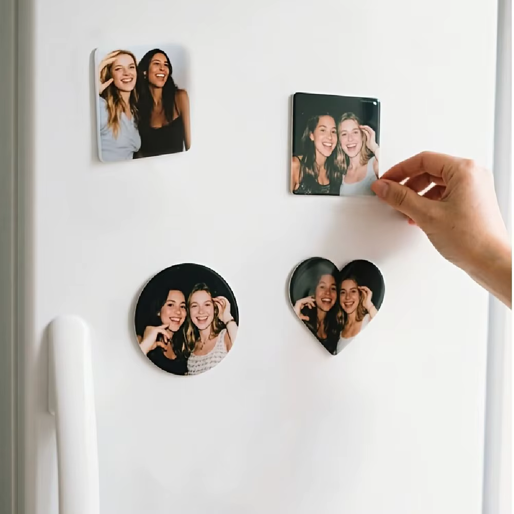 Tuiles personnalisées imprimées pour réfrigérateur – Téléchargez vos photos – Décoration moderne, colorée et durable – Cadeau pour lui