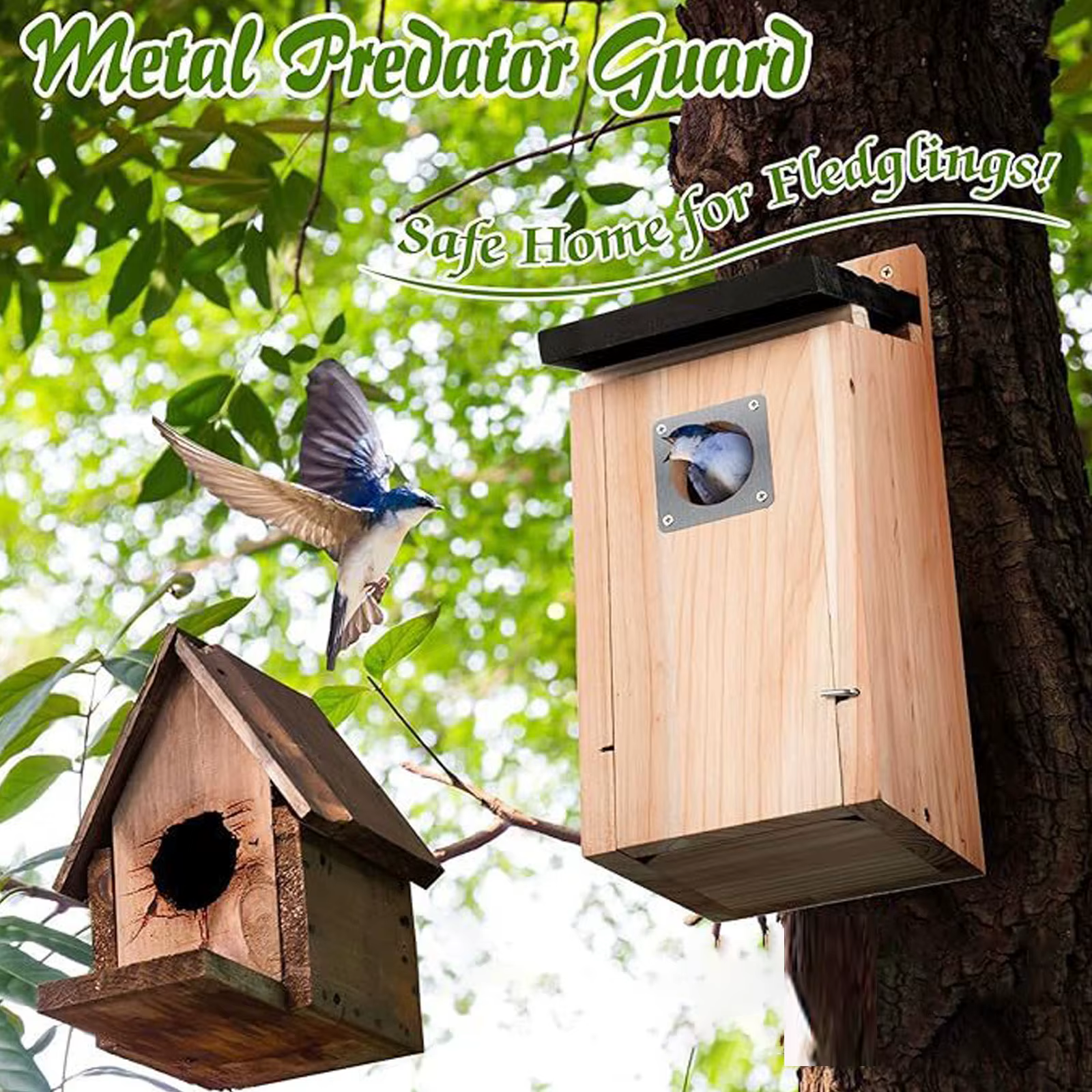 Nichoir en bois suspendu pour oiseaux
