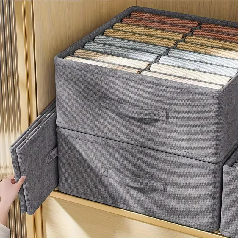 1PC garde-robe vêtements rangement organisateur pantalon pull T-Shirt boîte de rangement armoire tiroir organisateur jean boîte de rangement