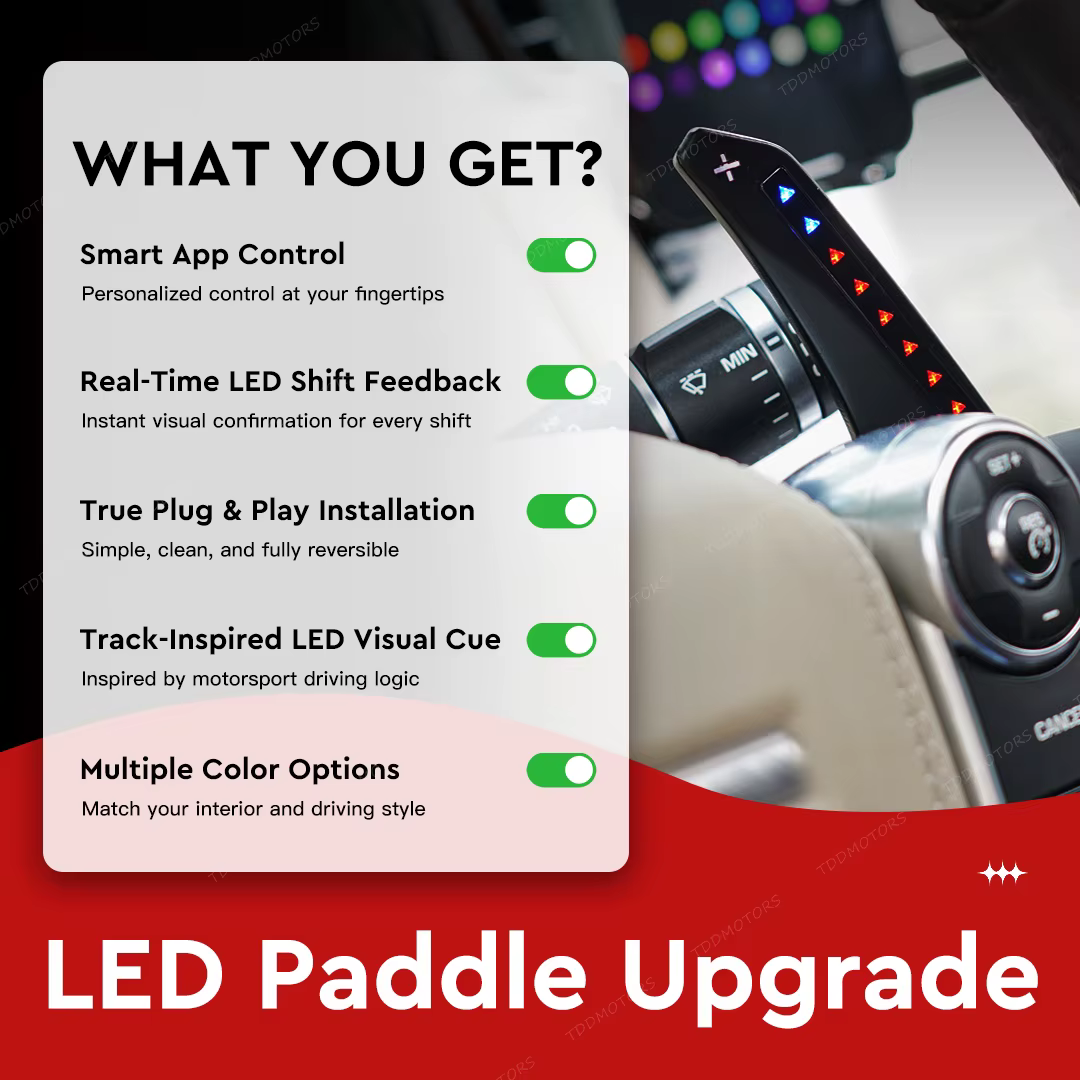 Levier de vitesses LED TDD pour Range Rover Sport 2010-2020 Velar 2017-2020 Evoque 2012-2020 Range Rover 2011-2022 Discovery