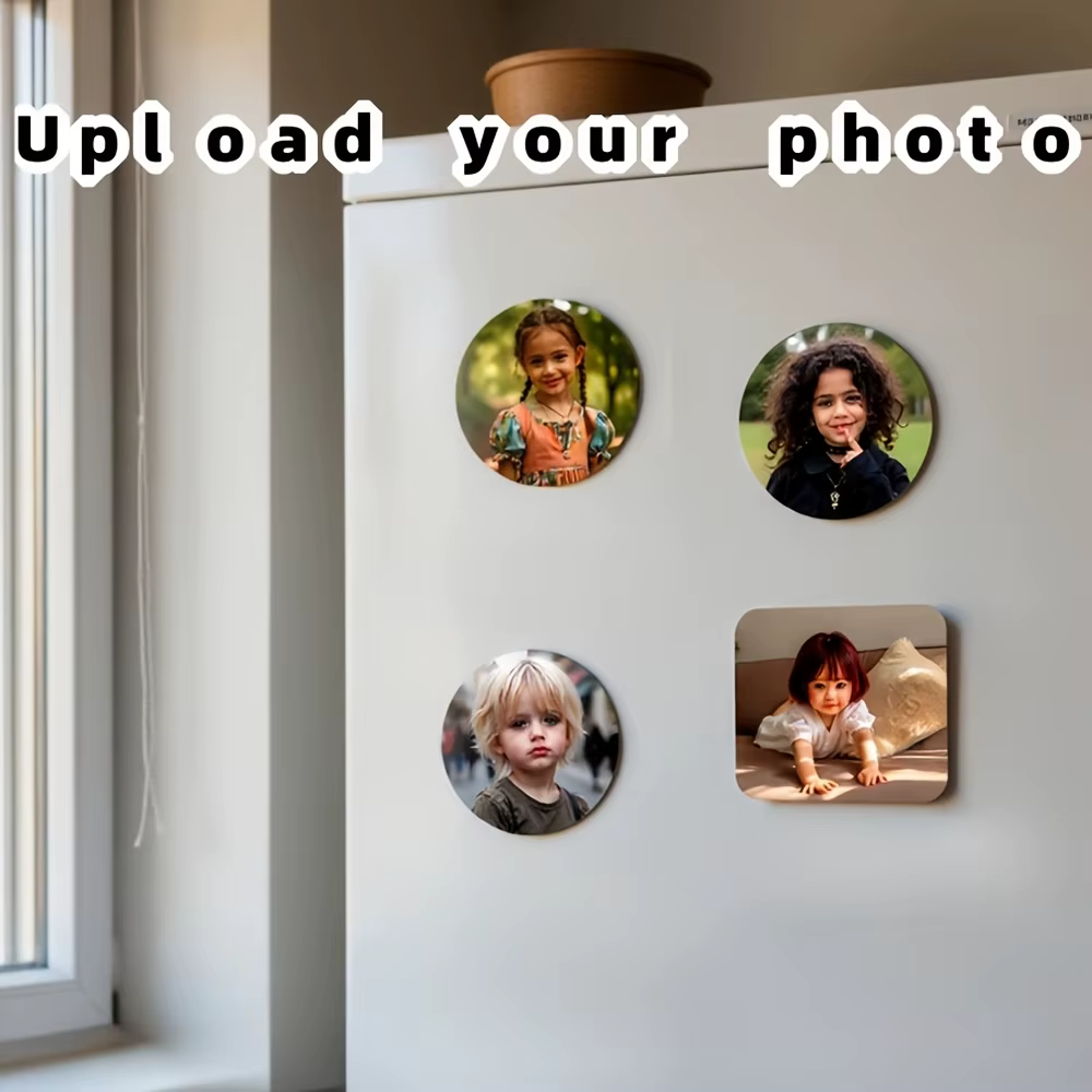 Tuiles personnalisées imprimées pour réfrigérateur – Téléchargez vos photos – Décoration moderne, colorée et durable – Cadeau pour lui