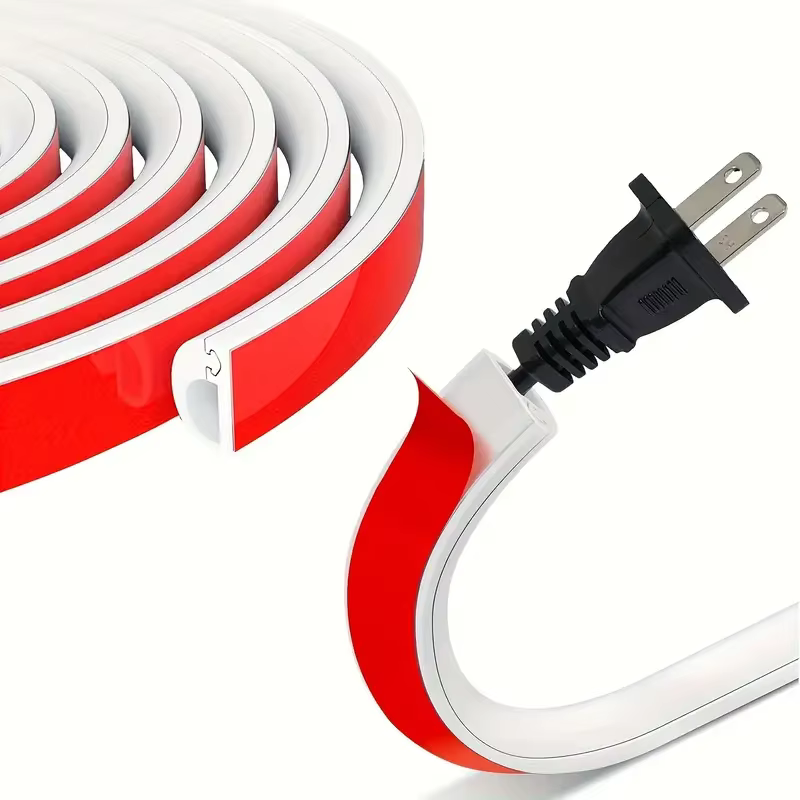 Couvercle de câble de sol Flexible, 1/2/3/5 mètres, 1 pièce, cache-câble mural auto-adhésif, collecteur de fil internet, fente de conduit, gestion de câbles 