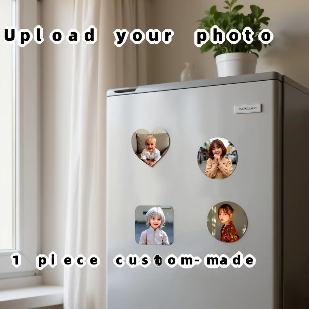 Tuiles personnalisées imprimées pour réfrigérateur – Téléchargez vos photos – Décoration moderne, colorée et durable – Cadeau pour lui