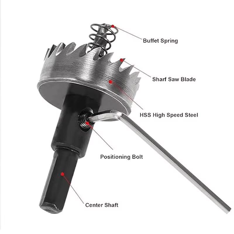 Scie cloche HSS 16-100mm Cobalt acier rapide M35 ensemble d'outils