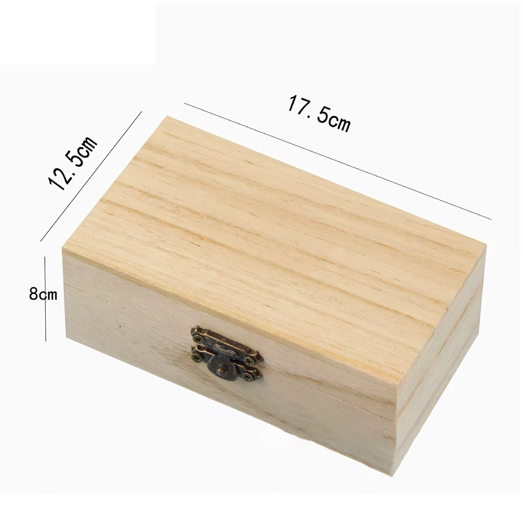 Boîte de rangement en bois avec couvercle