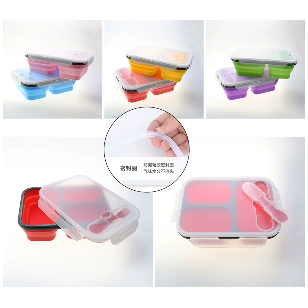 Boîte à lunch pliable en silicone Silicone World 1300ML