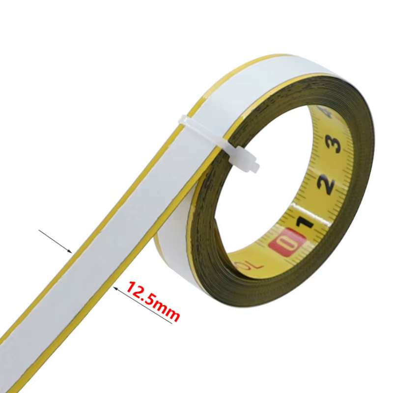 Ruban de mesure métrique en acier pour rail de coupe