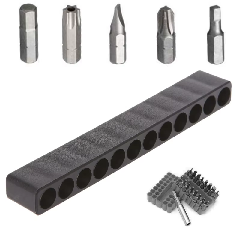 Trou de tournevis 10/12 trous tige hexagonale porte-embout tête en plastique mallette de rangement outil