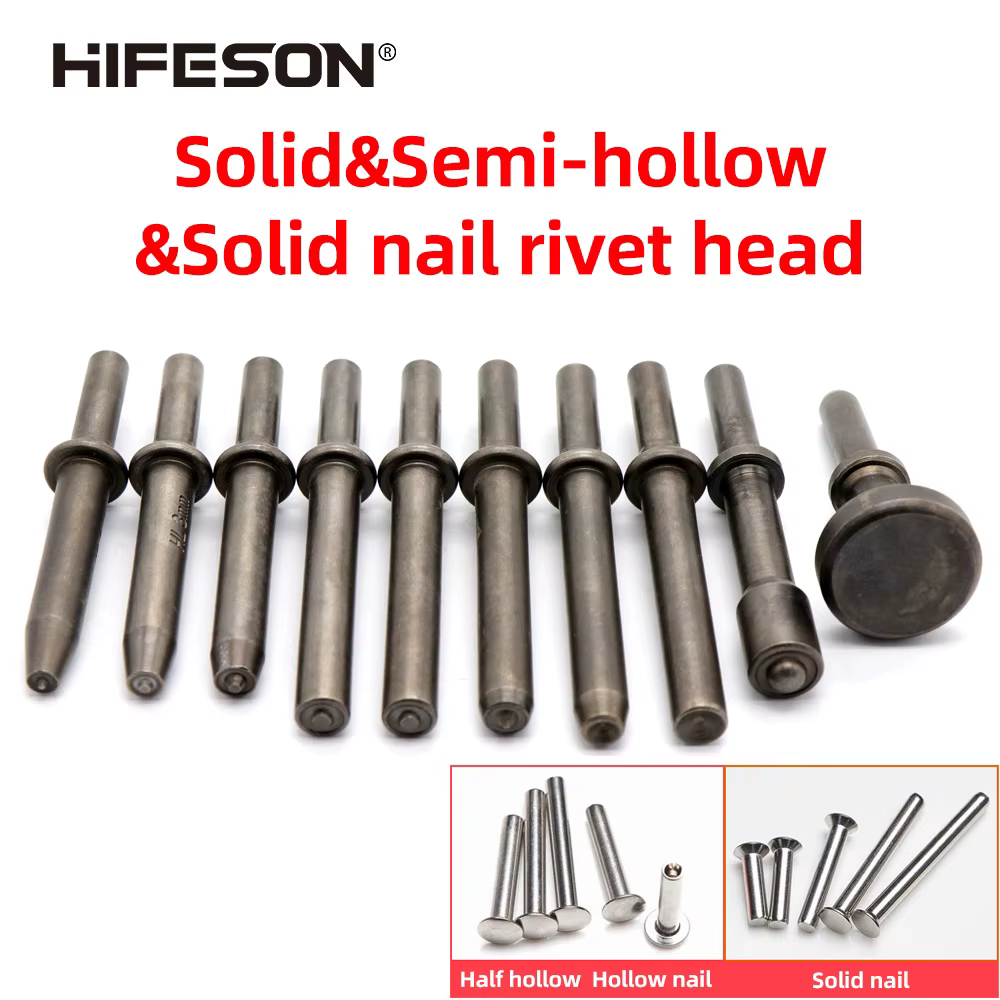 Tête d'impact de rivets semi-creux pneumatiques