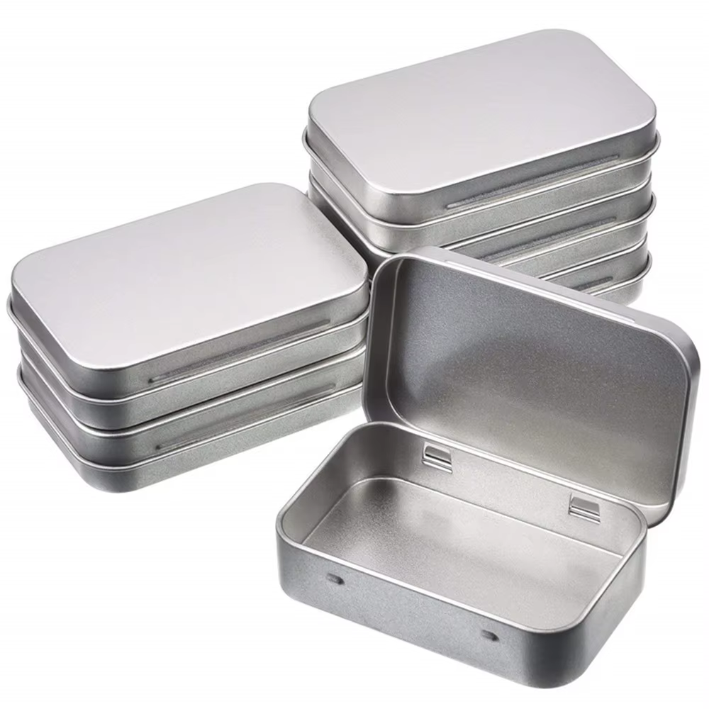 Nouvelles boîtes de rangement en étain carrées