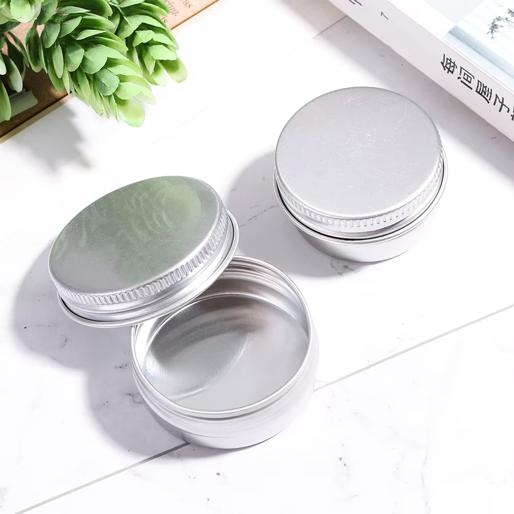 Petit pot de rangement en métal, 18/18 boîtes, mini boîte de rangement simple, d'extraction illable quotidien, contenant à vis, pots de crème cosmétique 5/10/15/30/50ml