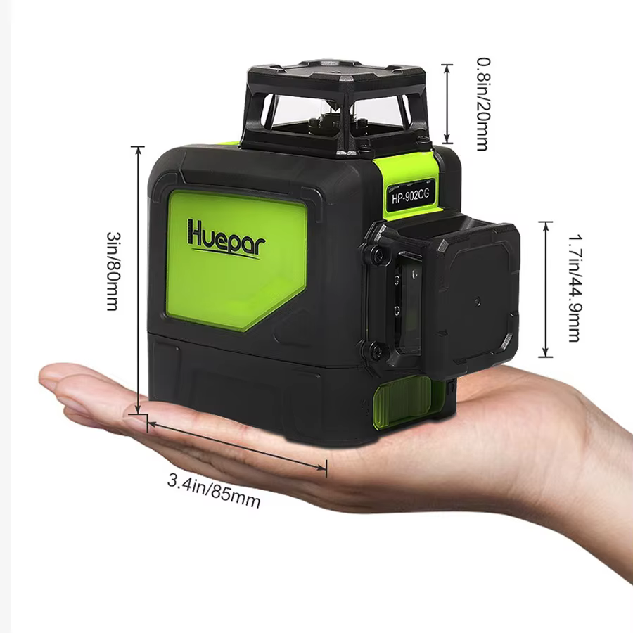 Huepar-niveau laser 3D à nivellement automatique 902CG 360