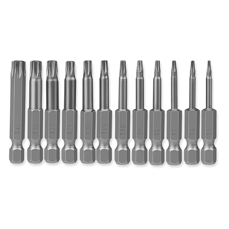 12 pièces embouts à tête Torx 50mm de Long
