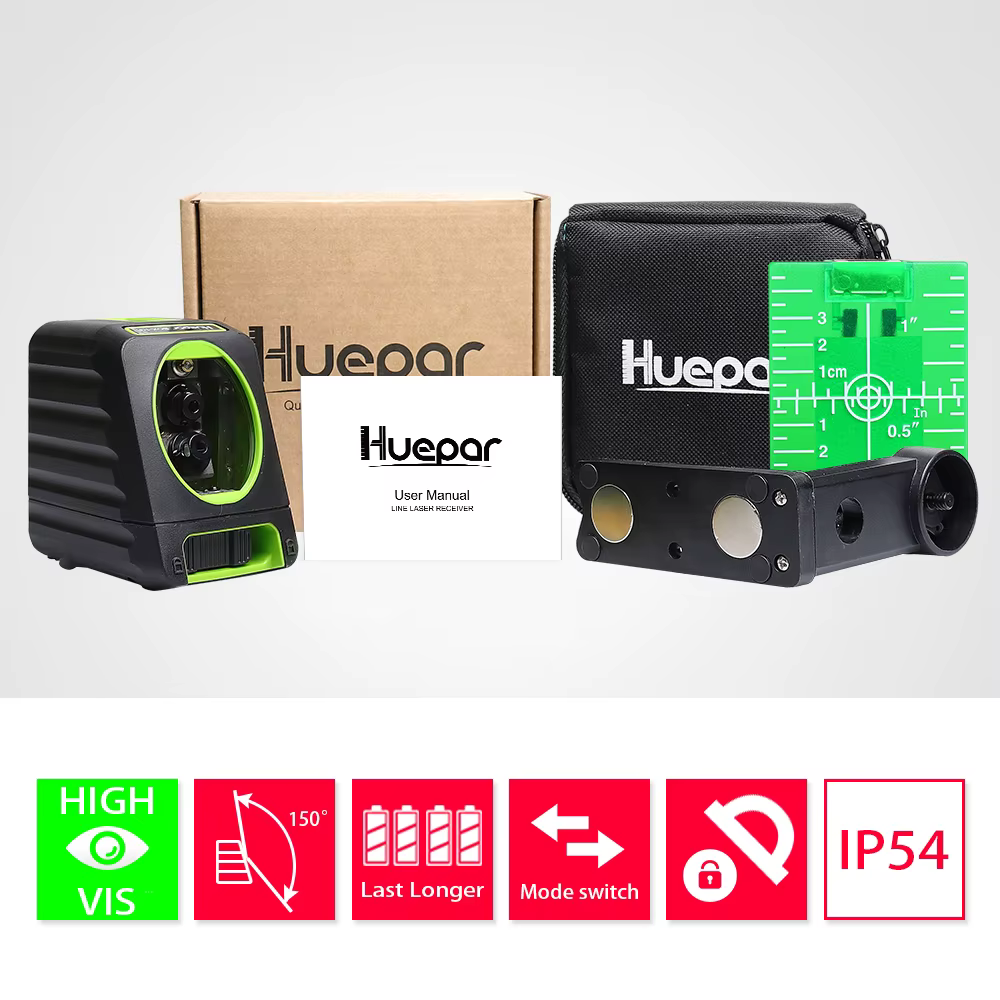 Huepar – niveau Laser croisé à 2 lignes