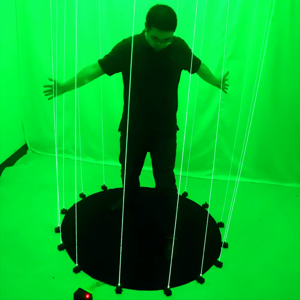 Tapis de danse Laser vert