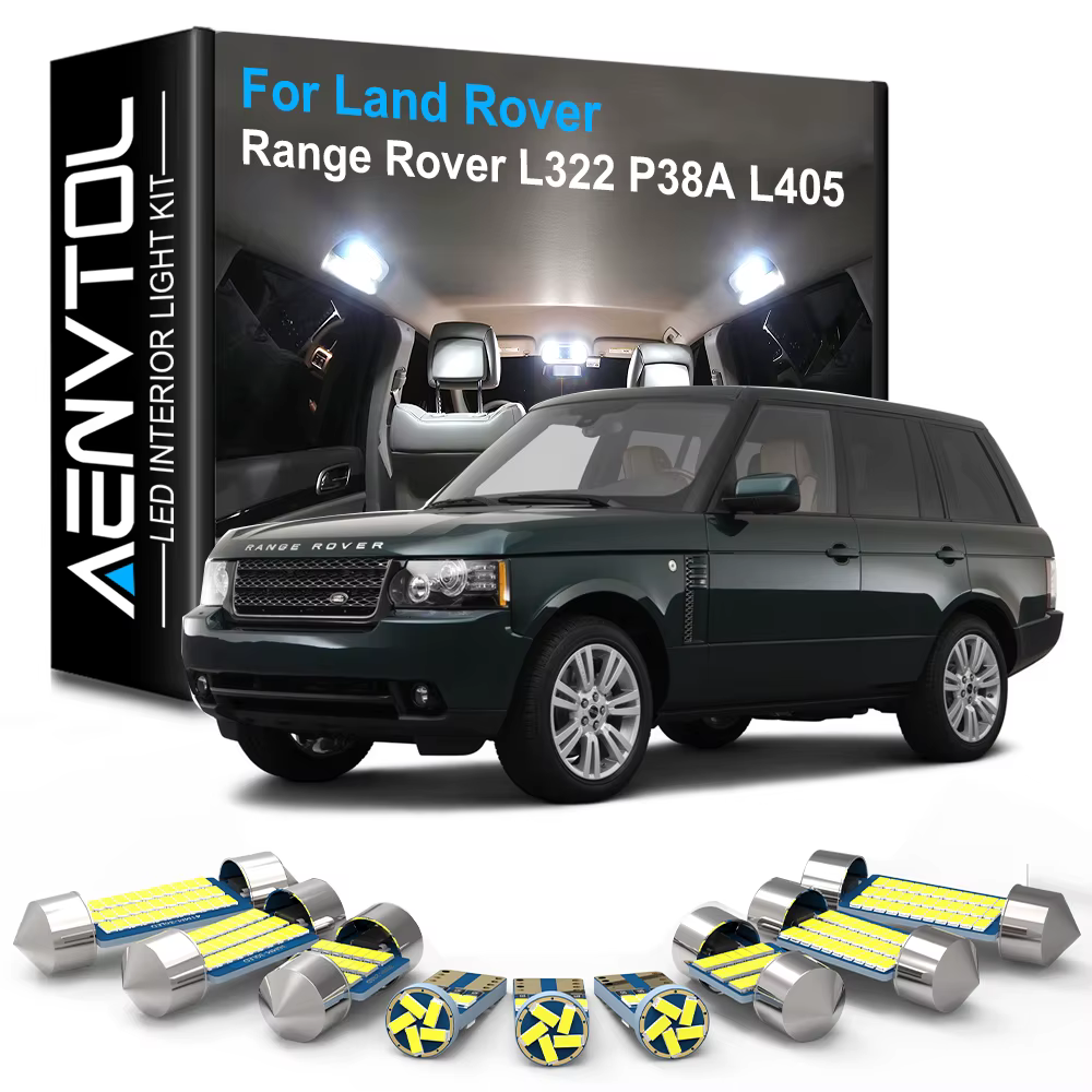 Accessoires de voiture LED lumières intérieures Canbus pour Land Rover Range Rover L322 P38A P36 1970-2006 2007 2008 2009 2010 2011 2012 2013