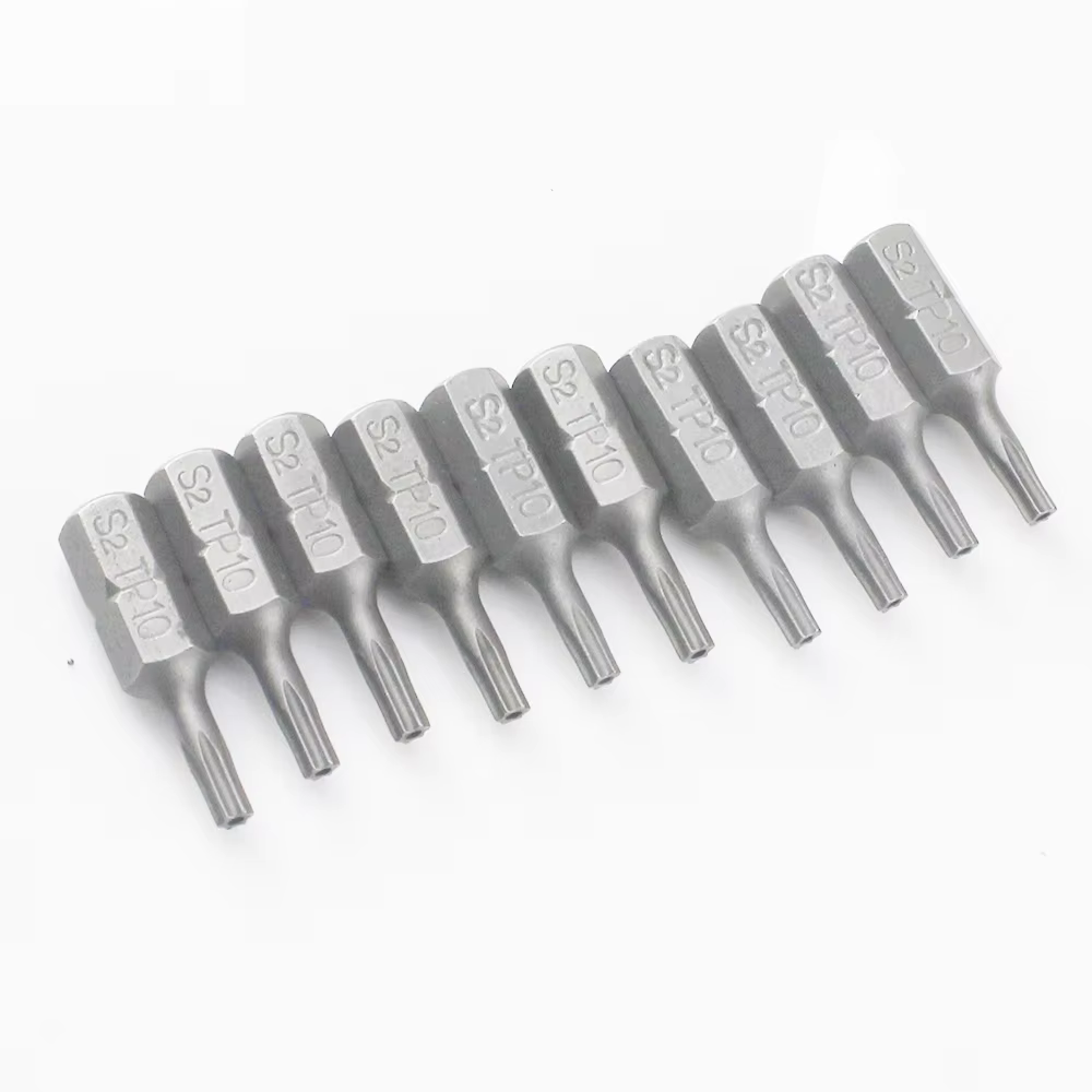 Embouts de tournevis Torx de 25mm avec trou T10 T15 T20 T25 T27 T30 T40